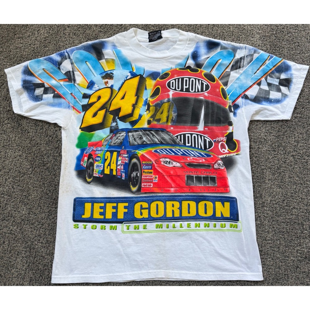 Vintage Jeff Gordon NASCAR T Shirt Mens Large Chase Authentics Storm Millennium